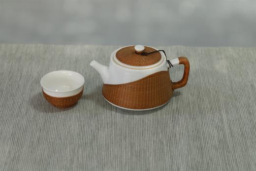 竹丝扣瓷茶具三件套（一壶二杯）-002 商品图3
