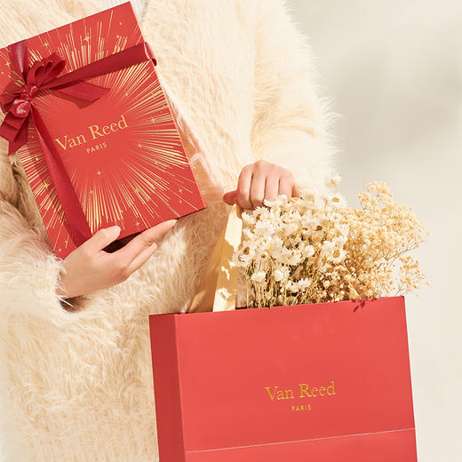 发货法国Van Reed节日限定香氛套装礼盒 圣诞红+新年红配色节日氛围拉满 水润保湿，持久留香身体乳+护手霜法式浪漫高定香氛，特调四款香型 商品图3
