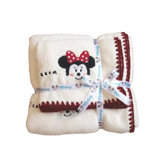 【卡通迪士尼！浴巾组合】可爱珊瑚绒卡通毛巾浴巾两件套柔软吸水宿舍情侣洗澡家用不掉毛 商品图4