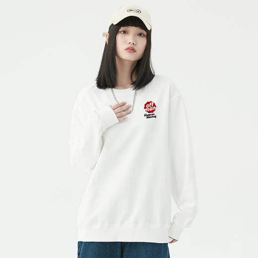 自由基地秋冬新款越野机能风圆领套头卫衣日系潮流休闲男女打底衫 NMT-2090 商品图1