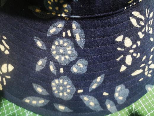 蓝印花布大边帽 商品图2