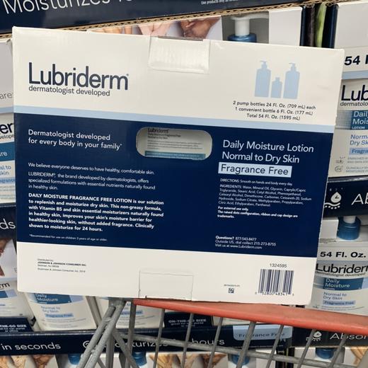 特价279元/3瓶装 美国产Lubriderm身体乳液润肤乳709ml*2+177ml！美国代购，无中文标签，介意慎拍 商品图7
