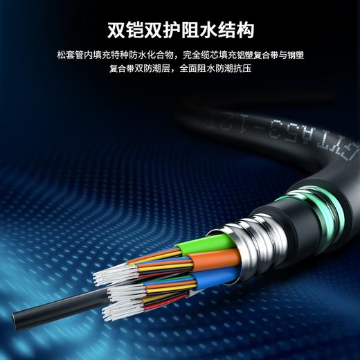 主推国标【GYTA53双铠/重铠】地埋双铠双护套单模GYTS53铠装光缆 层绞式直埋重铠地埋铠装单模光纤线电信级架空/管道/防鼠咬4/6/8/24/48/72/96/144【足芯足米、国标品质】 商品图1