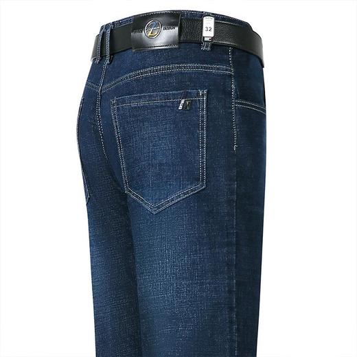 春秋季男士休闲牛仔裤中年棉质中腰微弹男装长裤 商品图4