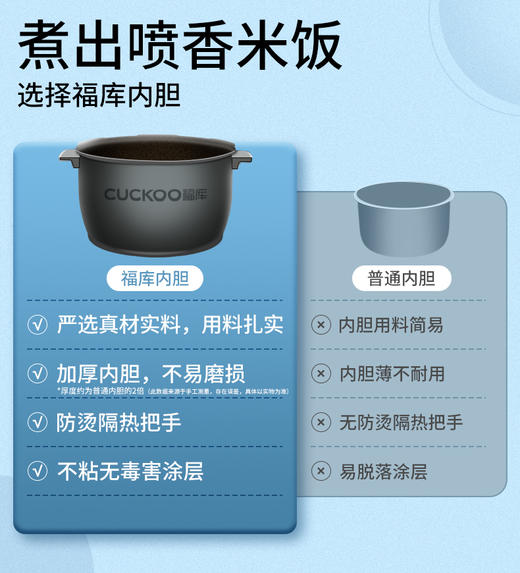 CUCKOO福库进口电饭煲家用智能多功能电饭锅1-10人份 CHXF1010FD 商品图5