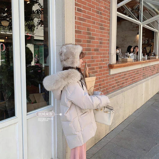 金蘑菇菇 MilkCream 小奶糖 / 22国标95绒子+定制白狐毛领羽绒服 商品图1
