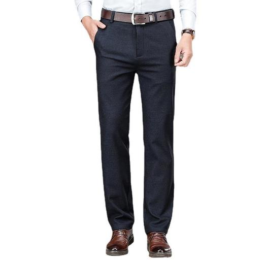 秋冬季男士休闲长裤子中年宽松磨毛商务正装西裤男装 商品图4