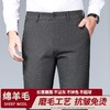 羊毛混纺休闲长裤男士春秋季新款商务休闲百搭轻奢职业直筒西裤男 商品缩略图0
