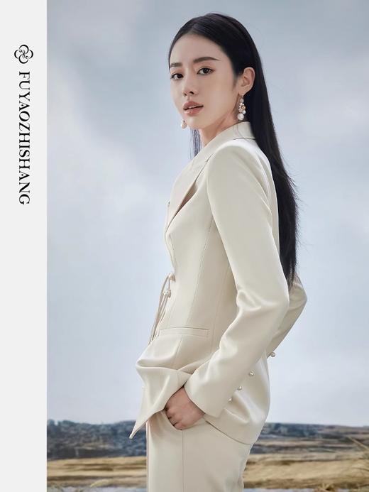 扶摇 中国风西装套装女长袖上衣盘扣新中式小众东方美西服 商品图5