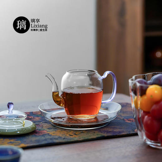 璃享小满月壶玻璃茶壶迷你泡茶壶功夫茶具小壶花茶壶透明带过滤小号 商品图4