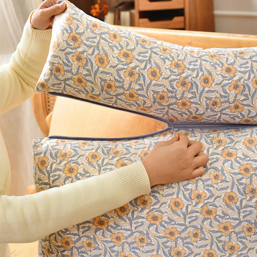 银莲花系列多功能三角床靠软包高级感腰靠可拆洗 商品图3