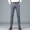 秋冬季男士休闲长裤中年中腰弹力免烫商务西裤男装裤子 商品缩略图1