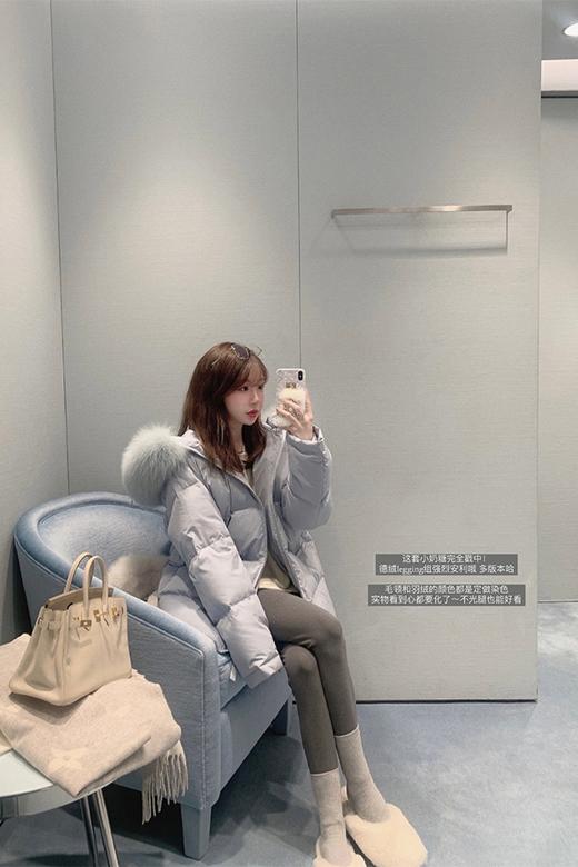 金蘑菇菇 MilkCream 小奶糖 / 22国标95绒子+定制白狐毛领羽绒服 商品图5