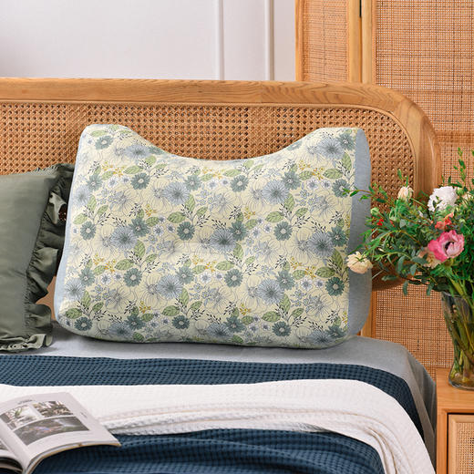 田园雏菊系列猫耳朵多功能靠枕软包高级感腰靠可拆洗 商品图2