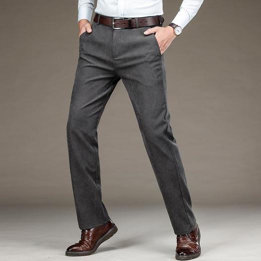 秋冬季男士休闲长裤子中年宽松弹力直筒商务西裤男装 商品图1