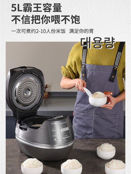 CUCKOO福库进口电饭煲家用智能多功能电饭锅1-10人份 CHXF1010FD 商品图2
