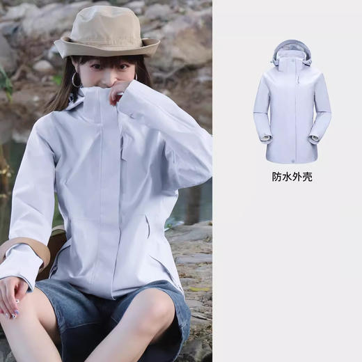 裁缝学苑AS147冲锋衣纸样女装三合一抓绒内胆外套登山服打版裁剪样板 商品图1