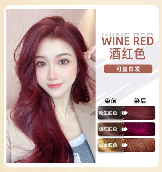 同仁堂【纯一洗彩染发剂】植物天然 无刺激 遮盖白发 衣帛骝千红纱 商品图8