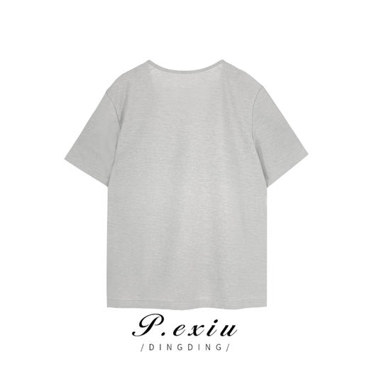 01-1 潘依绣丁丁宠粉夏季新款U领休闲百搭显瘦短袖T恤 Z61076 商品图1