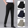 秋冬季男士休闲长裤中年黑色中腰宽松商务西裤男装 商品缩略图0