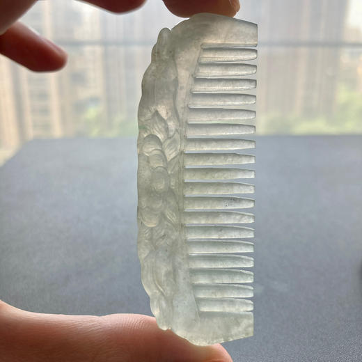 糯冰种翡翠梳子 商品图7