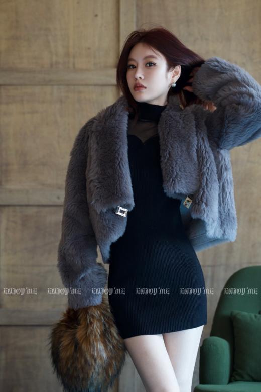 【门店同款】冬季派对复兴-拼纱针织裙 155401263 商品图0