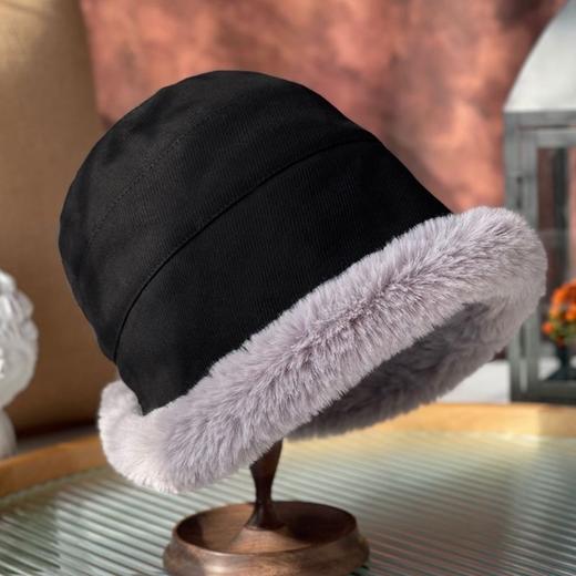 【好看又温暖】冬季毛绒渔夫帽女 日系显脸小 加厚防寒 百搭蒙古帽 加绒加厚 秋冬护耳帽 商品图7