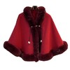 加绒加厚新款秋冬百搭披风外搭毛领保暖氛围毛披肩MLS130 商品缩略图4