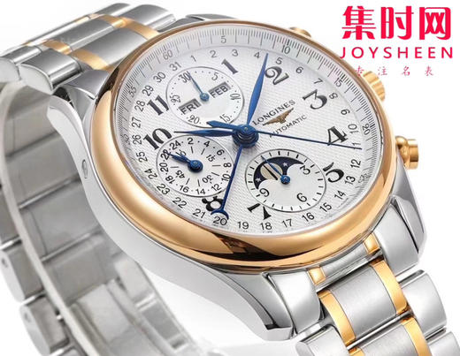 【小号40mm】浪琴 Longines 名匠月相系列 名匠八针月相 间黄金 男士多功能机械腕表 商品图3