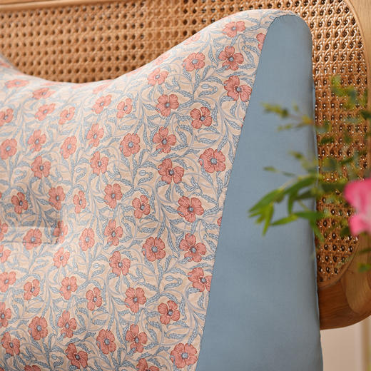 银莲花猫耳朵多功能靠枕软包高级感腰靠可拆洗 商品图3