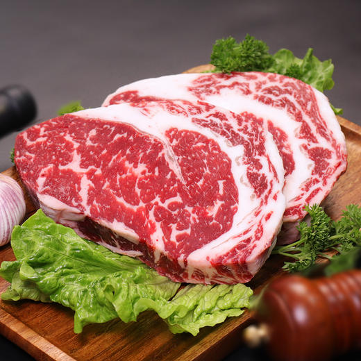 【华牧鲜】澳洲和牛M6-7上脑边澳洲和牛M6-7肉眼 (送保温手礼袋、黑椒酱、刀叉*1、海盐黑胡椒研磨瓶*1) 商品图3