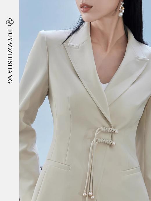 扶摇 中国风西装套装女长袖上衣盘扣新中式小众东方美西服 商品图3