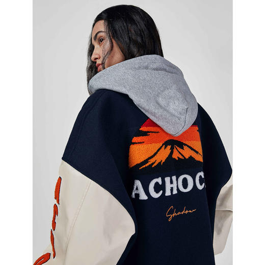 【Achock官方店】潮牌美式街头双色棒球服单排扣飞行员夹克外套 商品图3