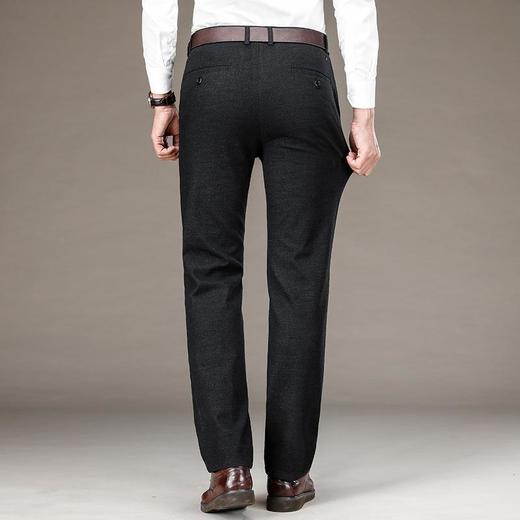 秋冬季男士休闲长裤子中年宽松磨毛商务正装西裤男装 商品图3