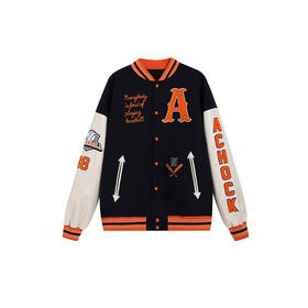 【Achock官方店】潮牌美式街头双色棒球服单排扣飞行员夹克外套