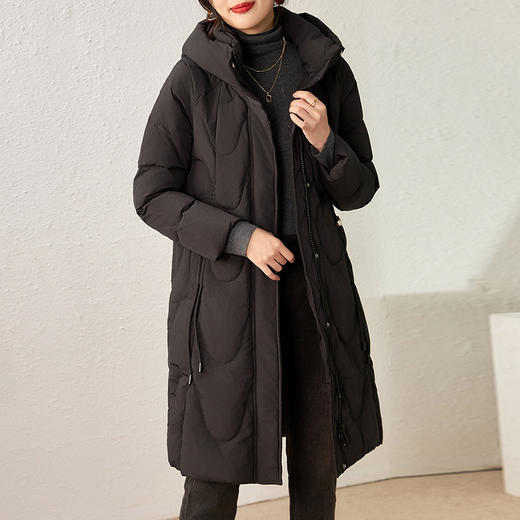 精致休闲，爆款高品质白鸭绒保暖长款羽绒服外套WLZD-2326904 商品图3