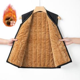 外贸羊羔毛加绒加厚马甲男士冬季新款中老年休闲保暖宽松背心上衣