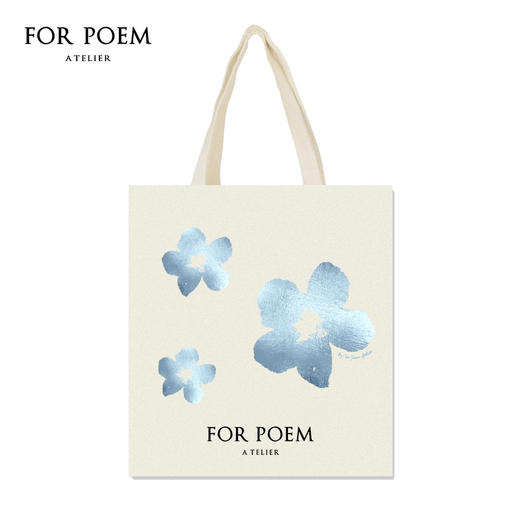 ForPoem 现货 原创设计经典烫金花朵帆布袋 装满发光日常 商品图1