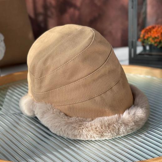 【好看又温暖】冬季毛绒渔夫帽女 日系显脸小 加厚防寒 百搭蒙古帽 加绒加厚 秋冬护耳帽 商品图5