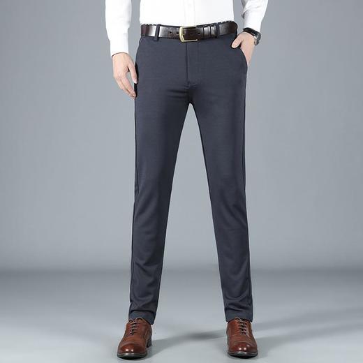 秋冬季男士休闲长裤中年中腰弹力免烫商务西裤男装裤子 商品图2