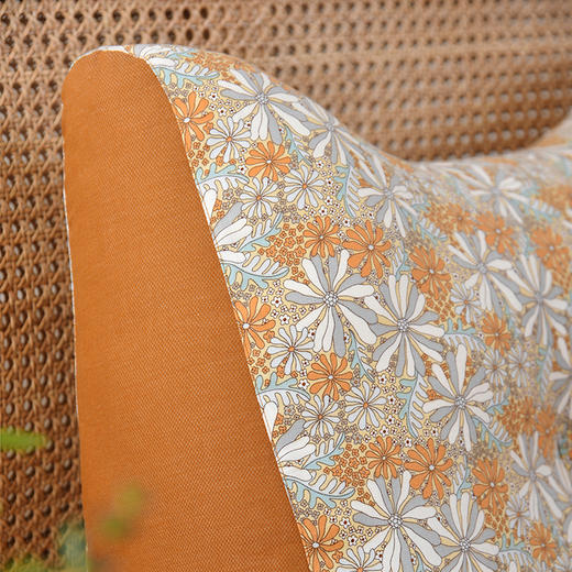 海洋珊瑚花卉系列猫耳朵多功能靠枕软包高级感腰靠可拆洗 商品图3