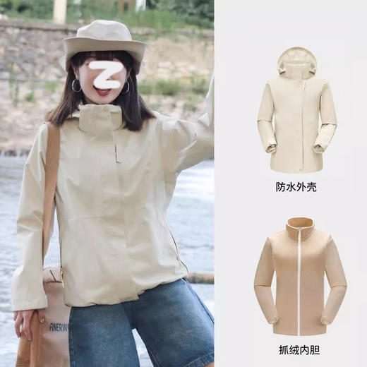 裁缝学苑AS147冲锋衣纸样女装三合一抓绒内胆外套登山服打版裁剪样板 商品图2