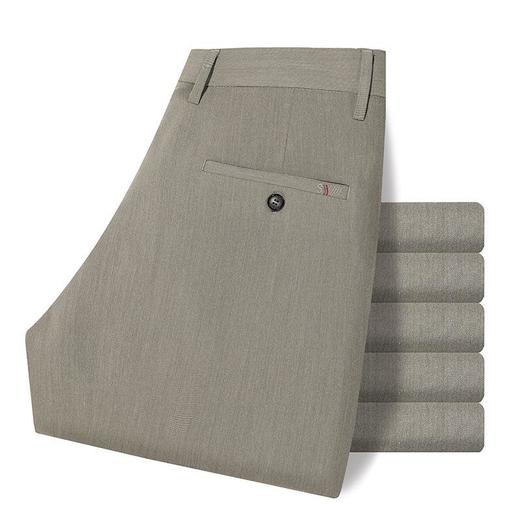 秋冬季男士休闲长裤中年黑色中腰宽松商务西裤男装 商品图4