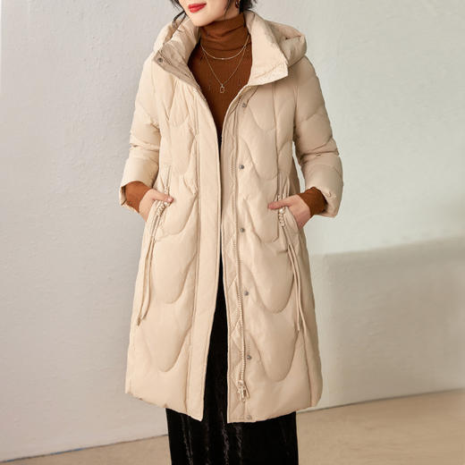 精致休闲，爆款高品质白鸭绒保暖长款羽绒服外套WLZD-2326904 商品图2