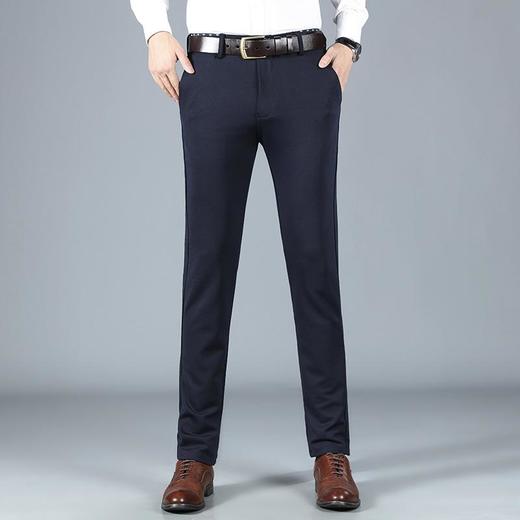 秋冬季男士休闲长裤中年中腰弹力免烫商务西裤男装裤子 商品图3