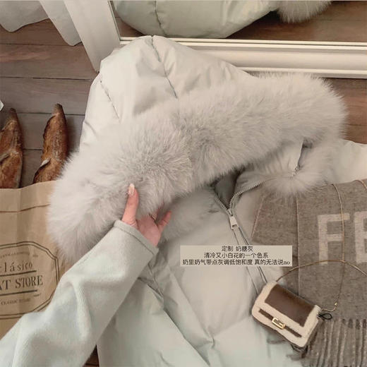 金蘑菇菇 MilkCream 小奶糖 / 22国标95绒子+定制白狐毛领羽绒服 商品图3