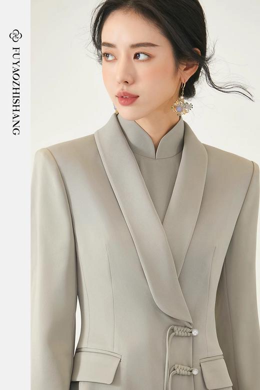 扶摇 气质国风西装外套新中式盘扣设计高端职业套装女高级感 商品图4