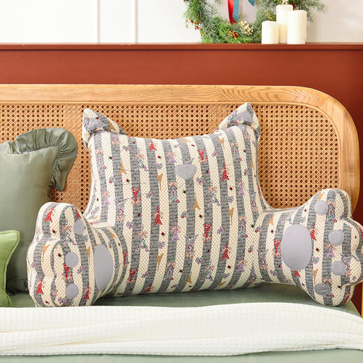 暖冬圣诞系列大猫靠枕软包高级感腰靠可拆洗 商品图2