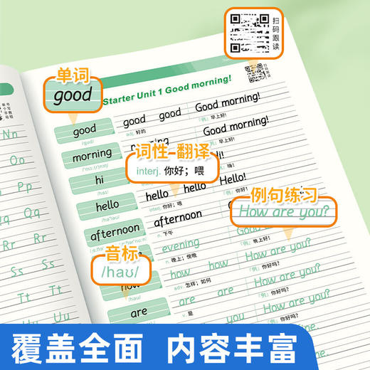 衡水体英语练字帖七八九年级上下册课本同步人教版男女生漂亮字体 商品图1