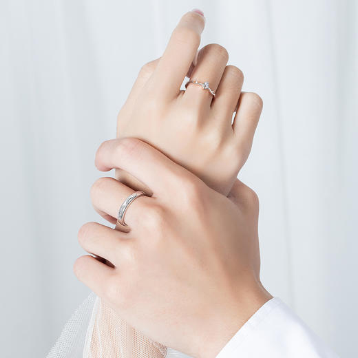 Winy925纯银一鹿有你对戒送女友闺蜜节日生日礼物 商品图6